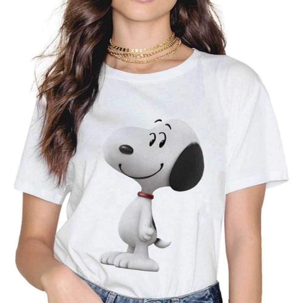 Snoopy Print Summer T-Shirt Size X Large Wh…
